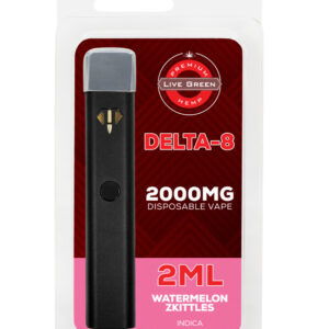 Delta-8 2000mg Disposable Vape 2ml Watermelon Zkittles Indica