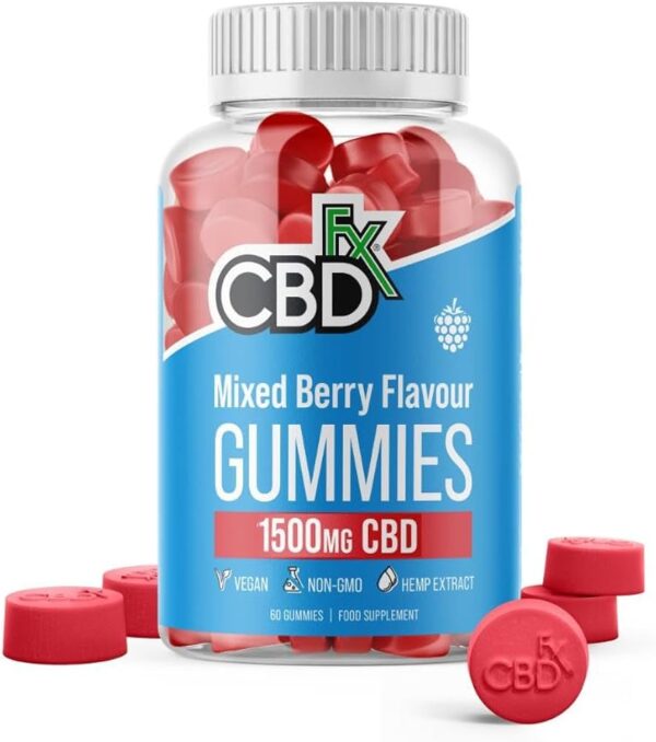 CBDFX Mixed Berry Flavour Gummies-1500mg